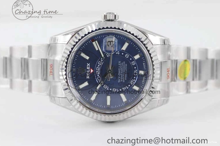 MiroTime 1222 FashionForward Sky-Dweller 326934 904L SS Noob 1:1 Best Edition Blue Dial on SS Bracelet Asian 23J to 2402